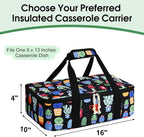 Corduroy Casserole Carrier, Insulated Lasagna Lugger - Image 2