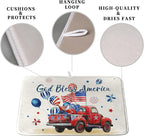 4th of July Drying Mat for Kitchen Counter 16 x 18 US Independence Day - Image 3