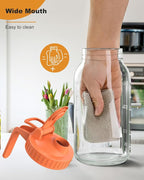 2 Pack Mason Jar Pitcher – Airtight & Leakproof Glass Pitcher - Image 6