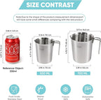 Newness 2-Pack Stainless Steel Measuring Cups Set, Metal Measuring Cup - Image 5
