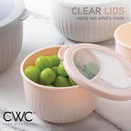 COOK WITH COLOR Prep Bowls with Lids- Wide and Deep Nesting Plastic Small - Image 3