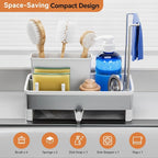 Laveshop Sponge Holder for Kitchen Sink, Rustproof Stainless Steel Sink Caddy - Image 2