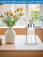 Foaming Hand Soap Dispenser Set, 16 oz Large Glass Soap Dispenser, Foam - Image 7