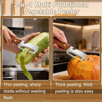 Premium Vegetable Peeler with Wooden Handle and Bottle Opener - Image 4
