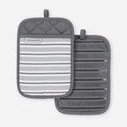 KitchenAid Albany Pot Holder 2-Pack Set, Charcoal Grey by KitchenAid