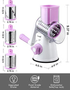 Geedel Rotary Cheese Grater, Kitchen Mandoline Vegetable Slicer - Image 9