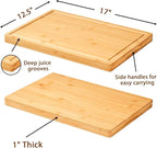 Allsum Large Bamboo Wood Cutting Boards - Image 3