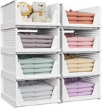 SNSLXH 5 Pack Stackable Closet Storage Basket, Space-Saving Clothes Storage - Image 9