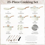 NEWBULIG 25-Piece Nonstick Cookware Set, Granite Pots and Pans - Image 2