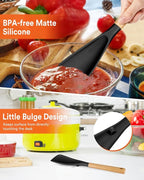Cooking Spoon for Nonstick Cookwares, Wood Handle Spoon for Mixing, and Scrape - Image 5