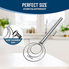Danish Dough Whisk Stainless Steel Wooden Handle - Image 3