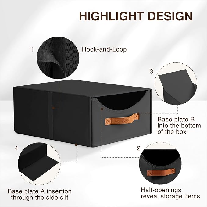 Homsorout Stackable Storage Drawers - Image 4