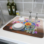 Spring Summer Flowers Dish Drying Mat - Image 6