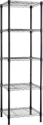 Amazon Basics 5-Shelf Tower Adjustable Storage Shelving Unit by AmazonBasics