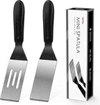 Small Spatula Professional Mini Serving Spatula, 2 Pieces Stainless Steel Metal by RCMo