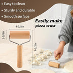 Pizza Rolling Pin Small Rolling Pin Wooden Dough Roller Non Stick Pizza Dough - Image 5
