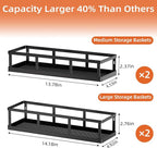 Spice Rack Wall Mounted, 4 Pack Pantry Door Organizer & Hanging Storage Baskets - Image 4