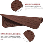 Silicone Dish Drying Mat, Non-Slip Easy Clean Sink Mat Large Heat-resistant - Image 2