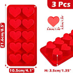 Webake Heart Ice Cube Molds, 10-Cavity Heart Shaped Silicone Molds - Image 3