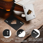 6PCS Poker Card Bottle Openers, Stainless Steel Credit Card Size Beer Bottle - Image 4