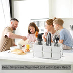 KAQAHIDO Utensil Caddy with Drain Holes, Cutlery Organizer - Image 7