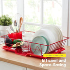 Sweet Home Collection Space-Saving 3-Piece Dish Drainer Rack Set: Efficient - Image 5