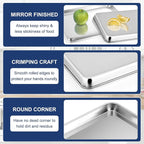 P&P CHEF 16 Inch Baking Cookie Sheet, Oven Pan Tray Stainless Steel Sheet Pan - Image 3