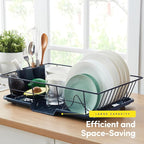 Sweet Home Collection Space-Saving 3-Piece Dish Drainer Rack Set: Efficient - Image 3