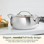 Cuisinart PureClad™ Triple Ply Stainless Steel 4.5 Qt. Dutch Oven w/Cover - Image 4