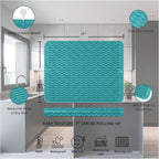 Silicone Drying Mat 16 × 12 – Teal Green Non-Slip Sink Mat - Image 2