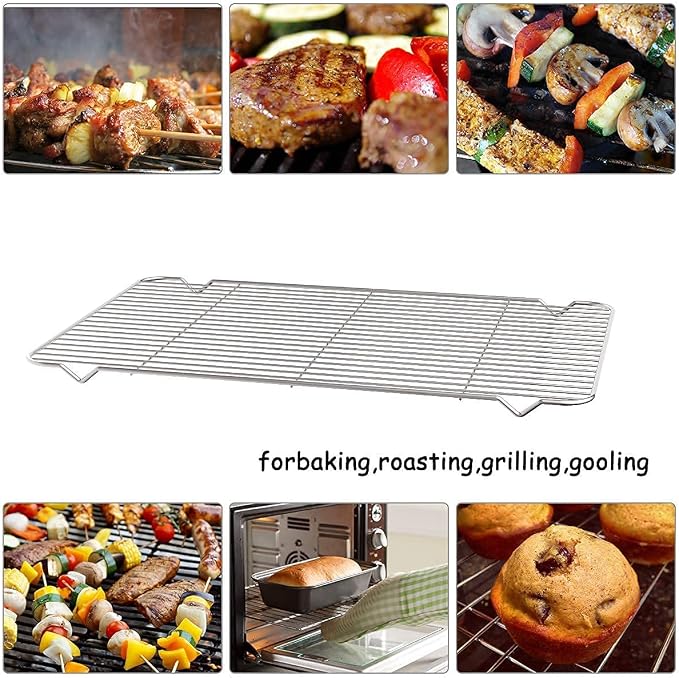 Cooling Rack Set of 3, Baking Rack Stainless Steel Wire Rack - Image 5