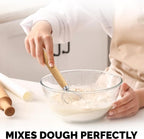 Zulay Kitchen Double-Eye 13" Danish Dough Whisk - Image 7