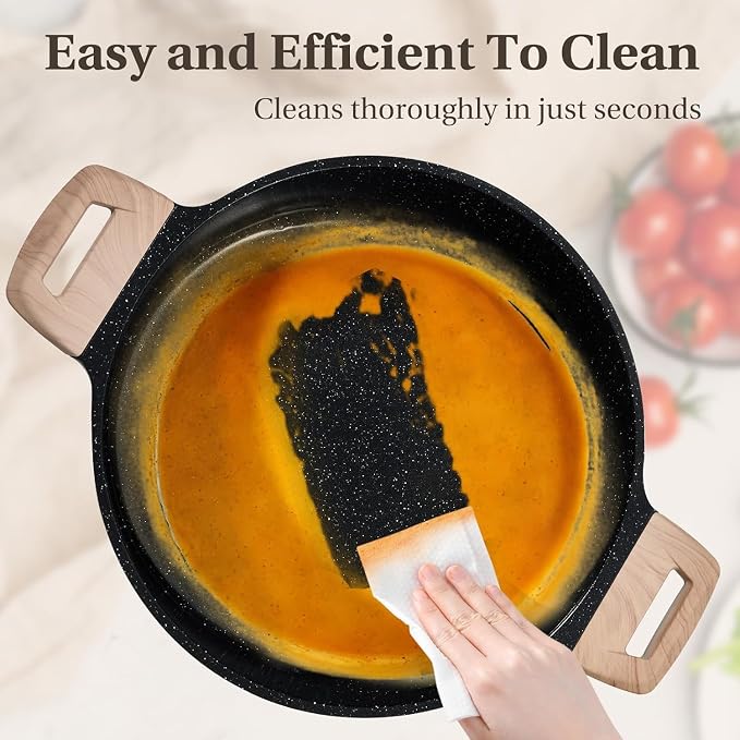 25 Pcs Pots and Pans Set, Nonstick & Non-Toxic Healthy Pots and Pans, - Image 8