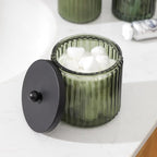 KMwares 2-Pack Glass Qtip Holder Dispenser Set - Image 2