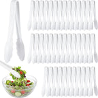 Tessco for you 50 Pcs Plastic Tongs for Serving Bulk, 9 Inch Plastic Disposable by Tessco