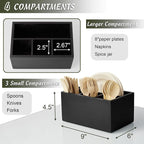 DRASTAR Silverware Caddy, Wooden Utensil Holder, Picnic Cutlery Holder - Image 3