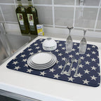 Patriotic July of 4th Blue Star Dish Drying Mat - Image 6