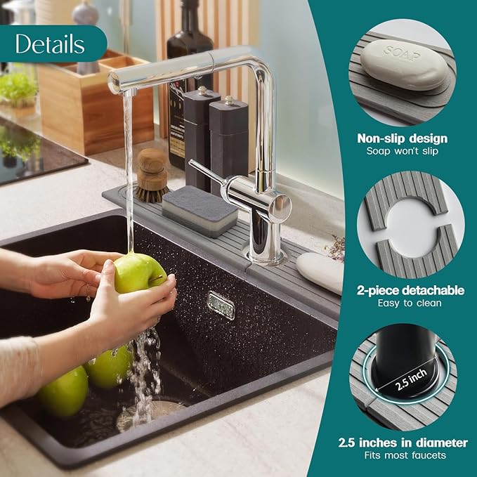 eormoe 30 inch Kitchen Faucet Absorbent Mat - Image 8