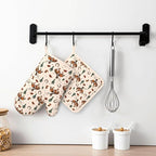 Western Cactus Cowboy Boho Silicone Oven Mitts Pan Mats Set of 2, Heat - Image 6