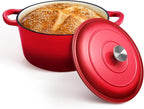 P&P CHEF 7QT Enameled Dutch Oven, Cast Iron Dutch Oven Pot by PPCHEF