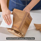 Wood Utensil Holder for Kitchen Counter, 360° Rotating Kitchen Utensil Holder - Image 5