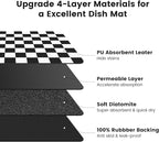 17" x 32" Checkered Dish Drying Mat - Image 5