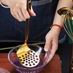 Gold Potato Masher, Berglander Heavy Duty Metal Potato Ricer Stainless Steel - Image 9