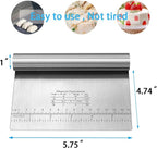 Pro Dough Pastry Scraper/Cutter/Chopper Stainless Steel Mirror Polished - Image 4