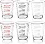 SAIAOKJ Shot Glasses Measuring Cup Set 6 Pack Espresso Shot Glasses Liquid by SAIAOKJ