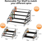 Bunoxea Spice Rack 4 Tier Kitchen Cabinet Organizer, Countertop Spice Rack - Image 2