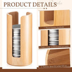 Suclain 2 Pcs Mason Jar Lid Organizer Bamboo Vertical Mason Jar Lid Storage - Image 4