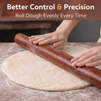 16.5 Inch French Rolling Pin, Wooden Dough Roller - Image 7