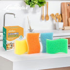 LAUNDRYLUX Scrub Sponge, 4 Pack Dual-Sided Temperature-Responsive Scrubber - Image 7