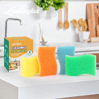 LAUNDRYLUX Scrub Sponge, 8 Pack Dual-Sided Temperature-Responsive Scrubber - Image 7
